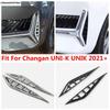 Car Front Fog  Lights Lamps Frame Eyebrow Eyelid Strip Decoration Cover Trim ABS Accessories For Changan UNI-K UNIK  - 2024