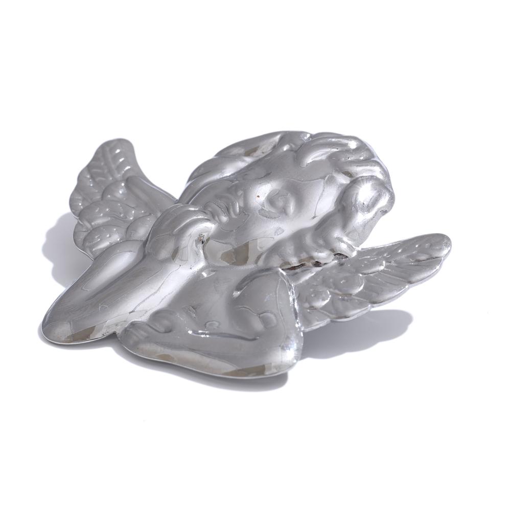 Yhpup Water Resistant Stainless Steel Metal Angel Portrait Unisex Brooches Pin Stylish Unique Costume Accessories