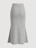 2024 High Waist Knitted Jacquard Fishtail Long Skirt