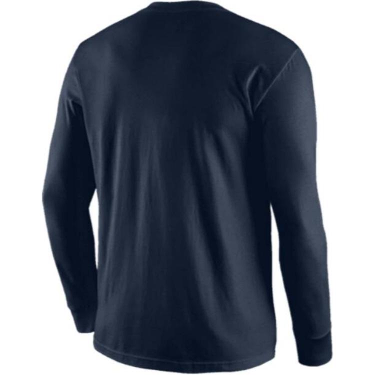 Nike Logo Round Neck Pullover Long Sleeve T-Shirt Men Tops Blue 727980-419