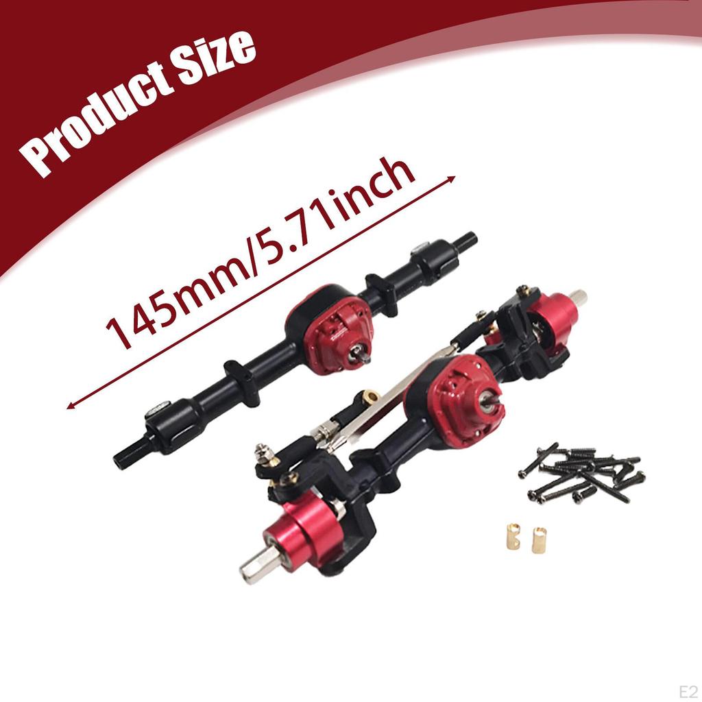 1/12 RC Car Front And Rear Axle Kit, Easy to Install, Heavy Duty Metal Replacement Parts for MN78