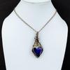 Blue Flash Labradorite Gemstone Pure Copper Wire Wrapped Handmade Pendant Jewelry For Her