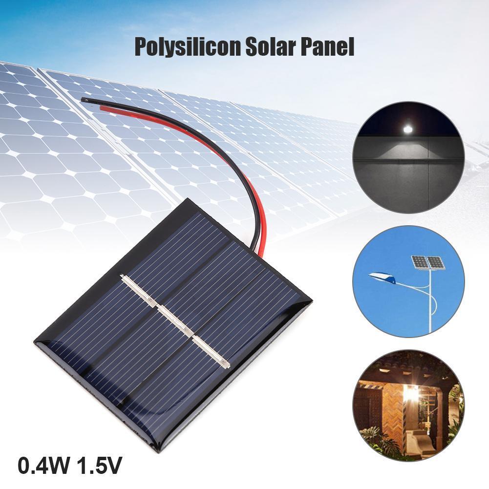 5-20Pcs 0.4W 1.5V Solar Panel Polysilicon Solar Epoxy Panel with Wire DIY Solar System Module for Battery Cell Charger Solar Toy