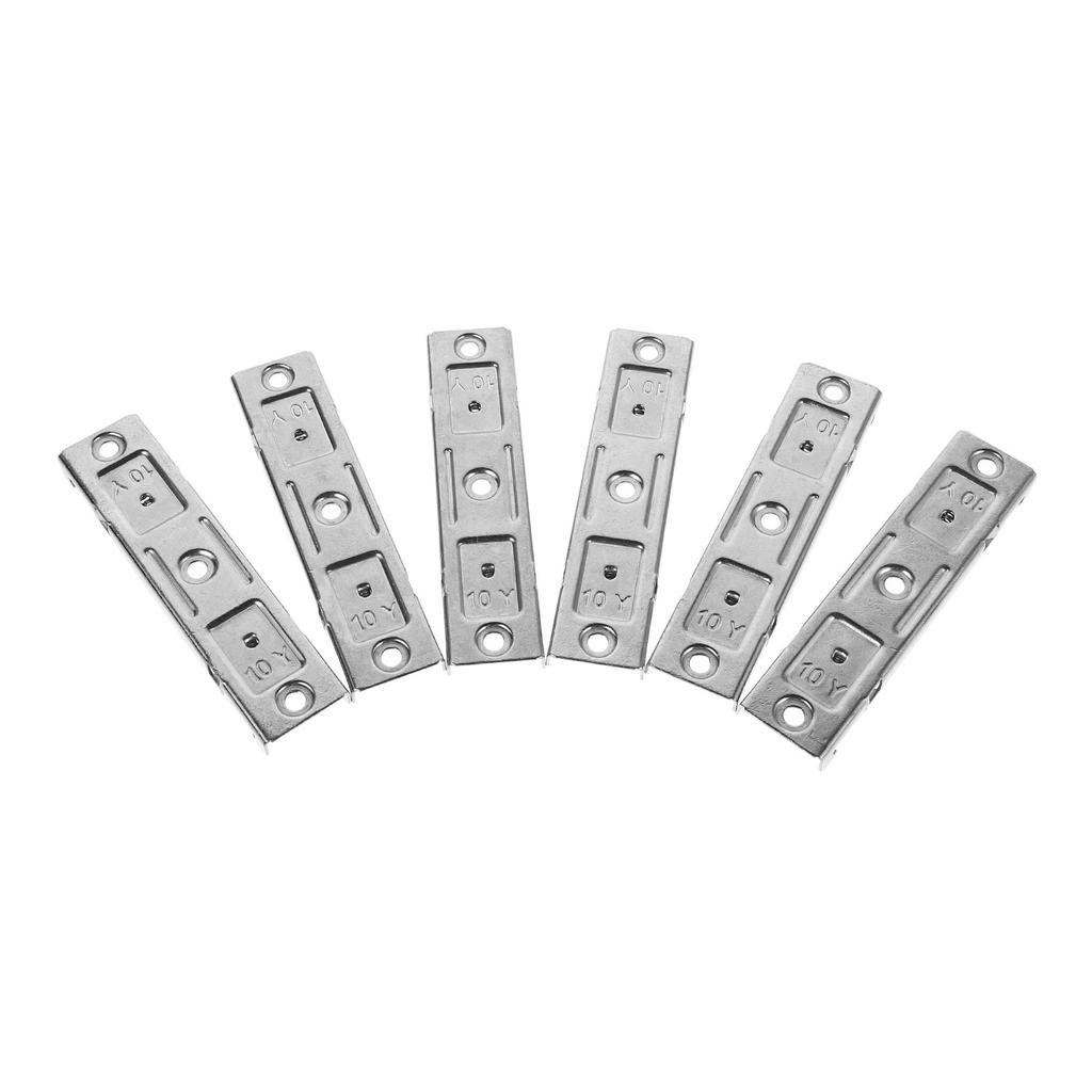 6Pcs Stainless Steel Ceiling Curtain Track Brackets Double Track System for Room Divider Heavy Duty Stable Mount Easy Install