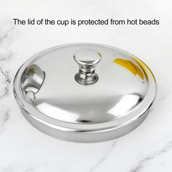 Stainless Steel Water Cup with Lid Handle Hot Cold Beverage Mug for Camping Picnic BBQ Corrosion Resistant Easy Clean Single Wall Air Beer Cup