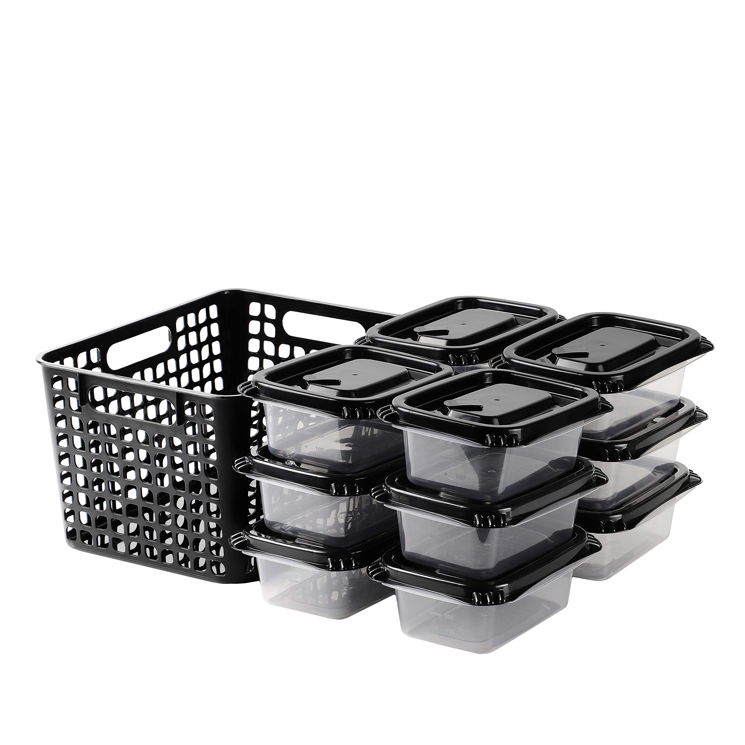 Pearl Metal Pearl Metal Made in Japan Storage Container Limited Edition Black M Size Set Rectangular with Storage Case BLKP Black (PEARL METAL) [BLKP] чёрный