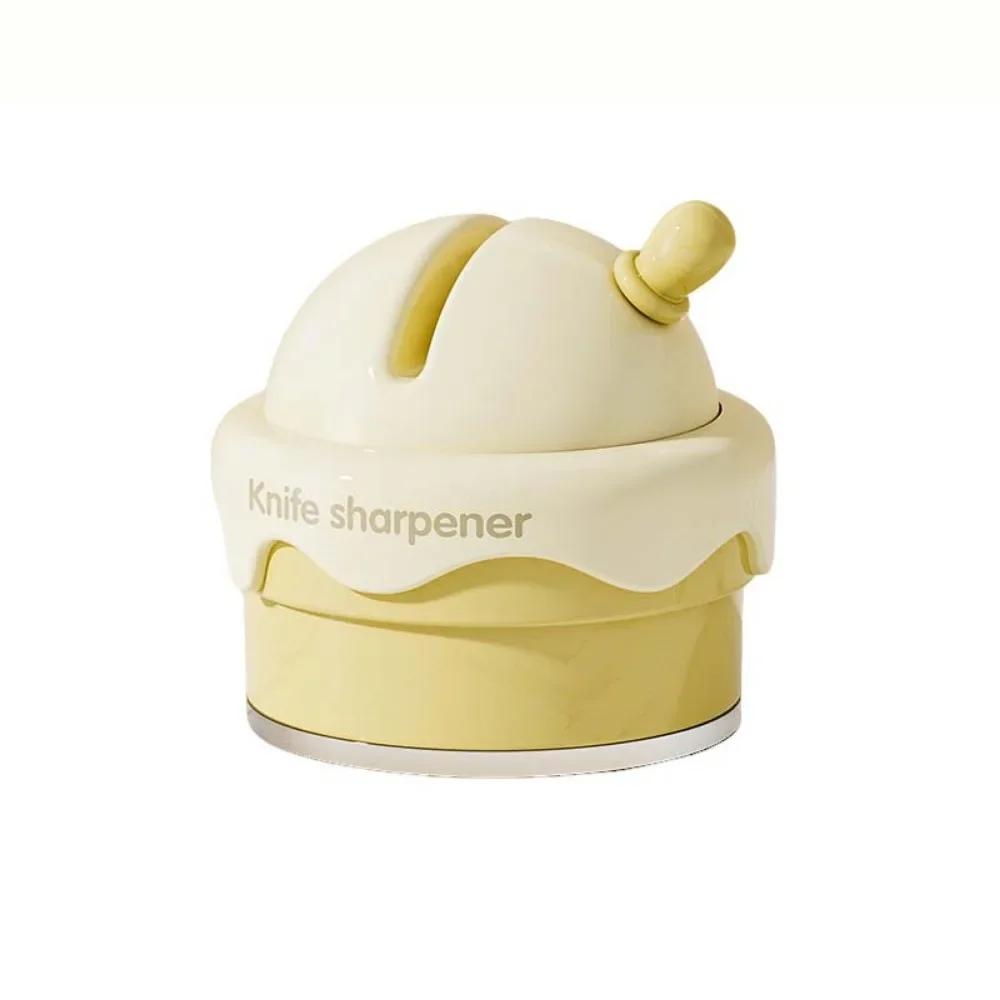 

1pc Ceramic Ice Cream Knife Sharpener for Kitchen Mini Suction Cup Quick Waterproof Professional Sharpening Stone S