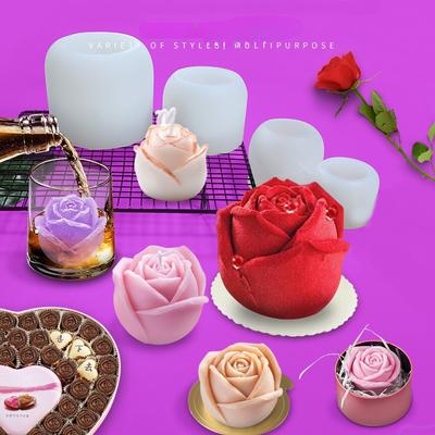 Stampo in Silicone per Candela a Forma di Rosa Fai da Te San Valentino da Mettere Stampo per Ghiaccio a Forma di Rosa Cubetti di Ghiaccio per Whiskey Hockey su Ghiaccio Stampo per Ghiaccio