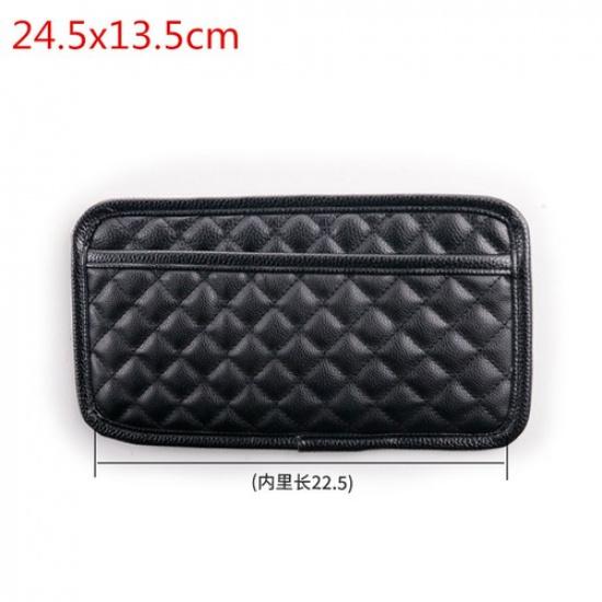 PU Leather Car Storage Bag Pocket Phone Holder For Seat Back Center Console Door