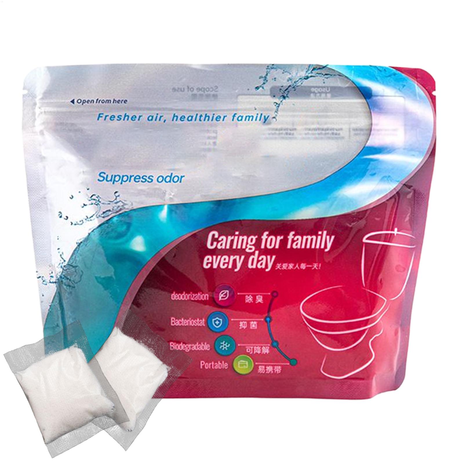 30Pcs Portable Toilet Powder Eco-Friendly Toilet Absorbent Gel Rapid Poo Urine Powder Camping Toilet Gel for Outdoor Emergency rosso