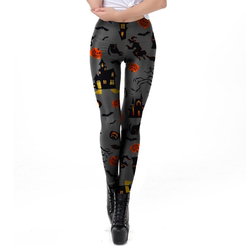 Halloween Pants Skull Skull Skeleton Digital Printing Christmas Leggings Skinny Sweatpants Women's Pants