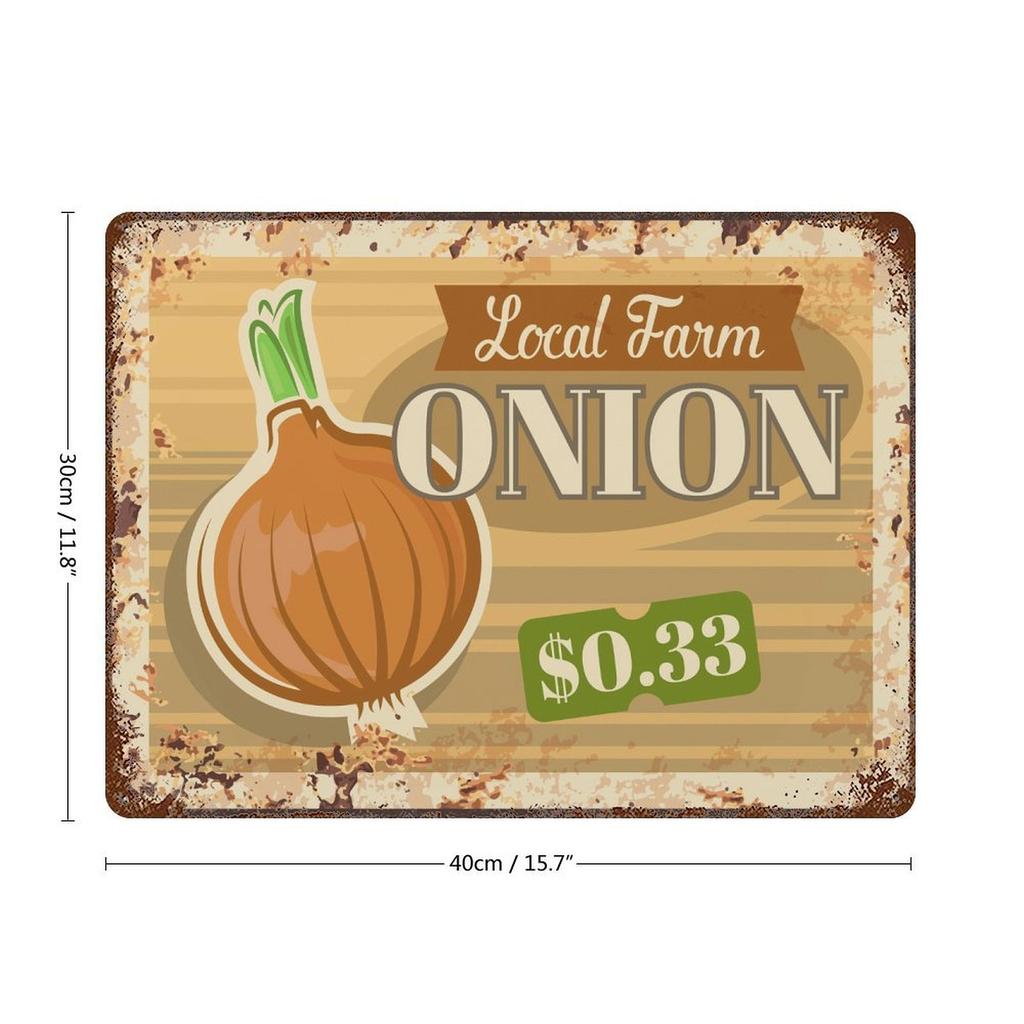 1 Pack Retro Metal Wall Art Décor, Distressed Plate Design, Ideal for Bar Café Restaurant or Home Living Room Kitchen Indoor Decoration