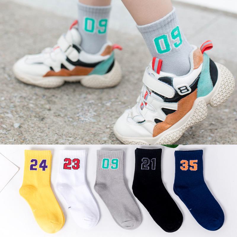 Children's Mid-Calf Cotton Socks - Autumn/Winter Sports & Casual Japanese Style