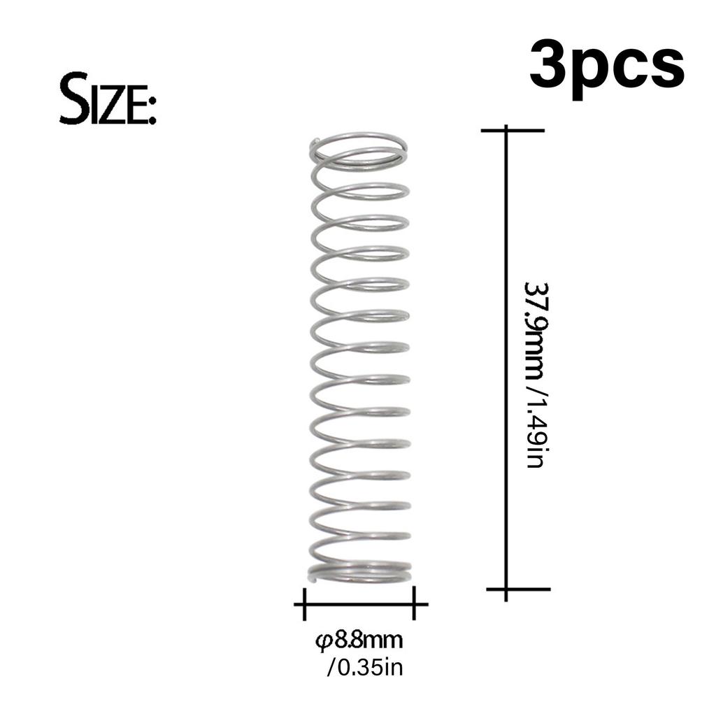 3Pcs Small Button Spring Trumpet Key Piston Spring Trumpet Valve Spring Trumpet Button Parts Trumpet Button Springs Set