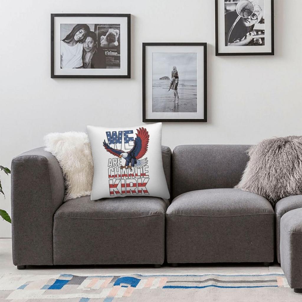 We Are Charlie Kirk Pillowcase Printed Polyester Cushion Cover Decoration Throw Pillow Case Cover Home Square 40X40cm