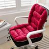 Winter Heated One-piece Chair Cushion Office Chair Backrest Integrated Cushion Warm Plush Solid Color Student Stool Seat Cushions