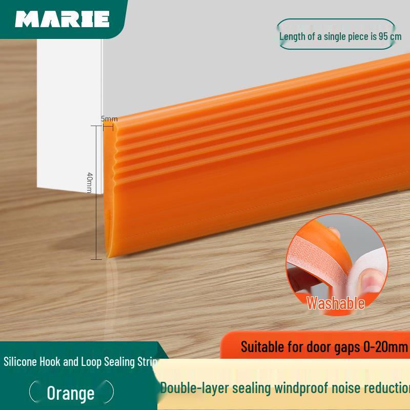 Silicone Door Draft and Soundproofing Strip - Windproof, Theft-Resistant, Bottom Gap Sealer for Entrance Doors.