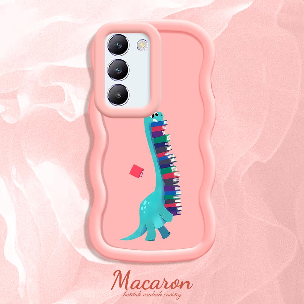 

Окрашенный узор Big Wave Edge Мягкий силиконовый материал Macaron чехол для телефона противоударный защитный резиновый чехол для OnePlus Vivo Motorola Moto Motorola Moto G55 розовый