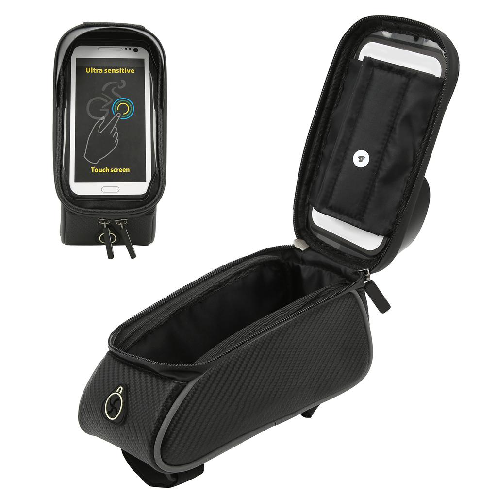 Bike Bag Outdoor Mobile Phone Front Beam Waterproof Pipe Bag Cycling Saddle Polyester