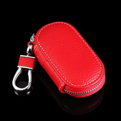 Waterproof Solid Auto Universal Key Cover Zipper Car Key Bag Leather Case