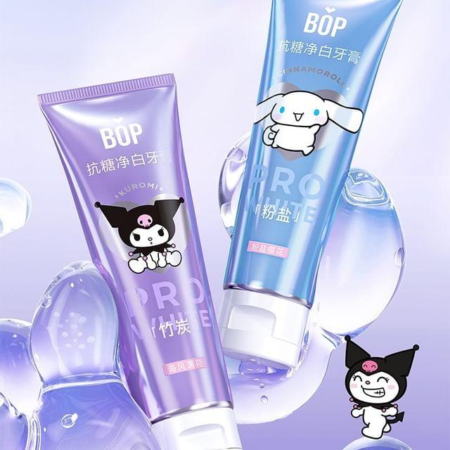BOP - Отбеливающая зубная паста против сахара Sanrio Limited Edition - 2 вкуса Cinnamoroll (Pink Salt Sakura) - 100g