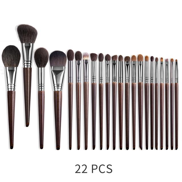 OVW Natürliches Make-up-Pinsel-Set, Lidschatten-Make-up-Pinsel, Ziegenhaar-Set für Make-up