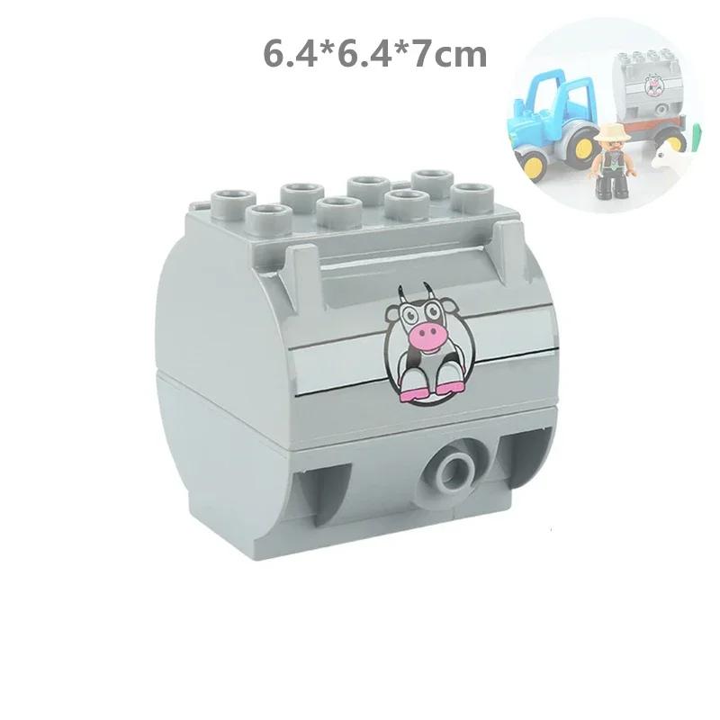 Big Building Blocks Compatible Large Bricks Road Plate Car Parking Pole Fuel Station City Traffic Kids Educational Creative Toys