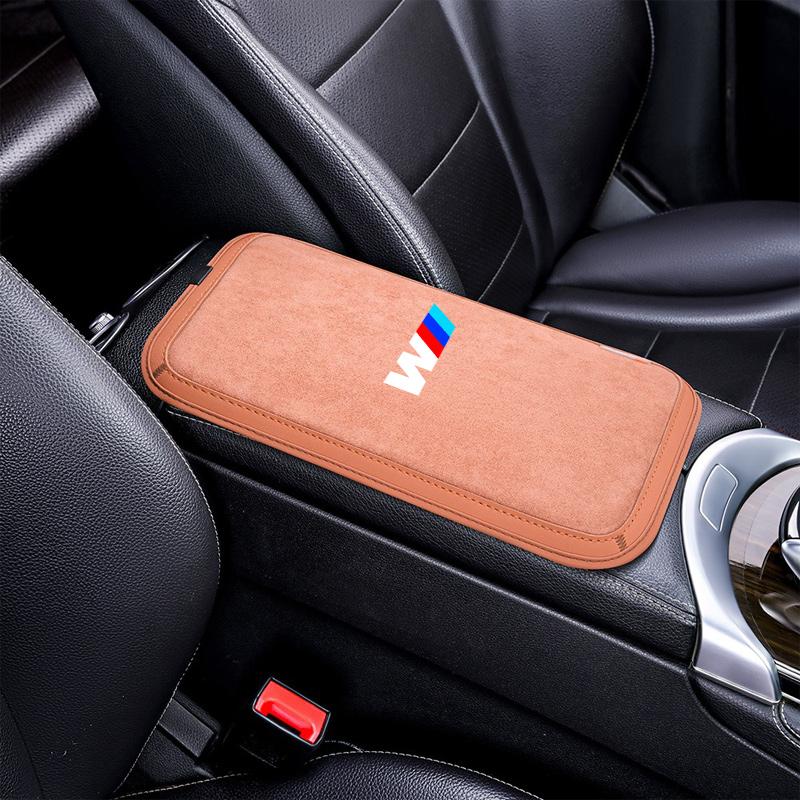 Leather Car Armrest Box Pad Auto Armrest Mat Accessories For BMW 1 3 5 7 Series M X1 X3 X4 X5 F10 F15 F16 F20 F30 M3 M4 E34 E46 HV0