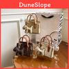 Canvas Vintage Print Small Square Bag With Zipper Closure For Daily Use