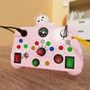 Toddler Animal Busy Board with LED Light Baby Light-up Switch Busy Board Game Machine Travel Kids Educational Learning Activity Toy Boys Girls