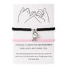 2Pcs/Set Magnetic Heart Attract Couples Love Bracelets For Women Men Handmade Braided Rope Adjustable Wristband Bracelet Jewelry