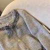 Korean Ruffle Plaid Bow Cardigan - Women's Chic Fall/Winter Long Sleeve Knit Top