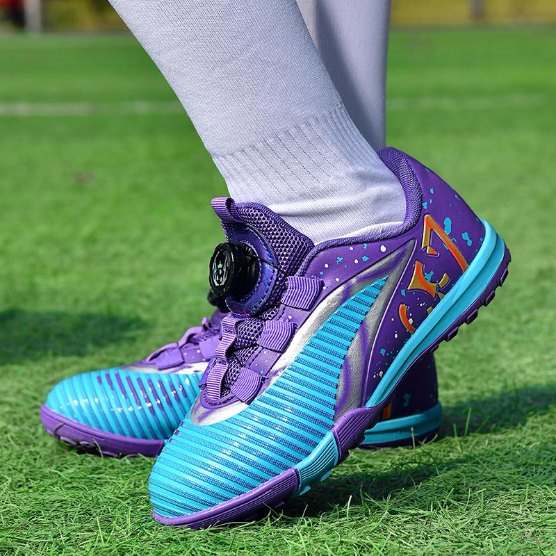 Kids Youth Soccer Cleats Football Shoes Non Slip Breathable Lightweight Training Athletic Shoes Boys Children Football Match Boots