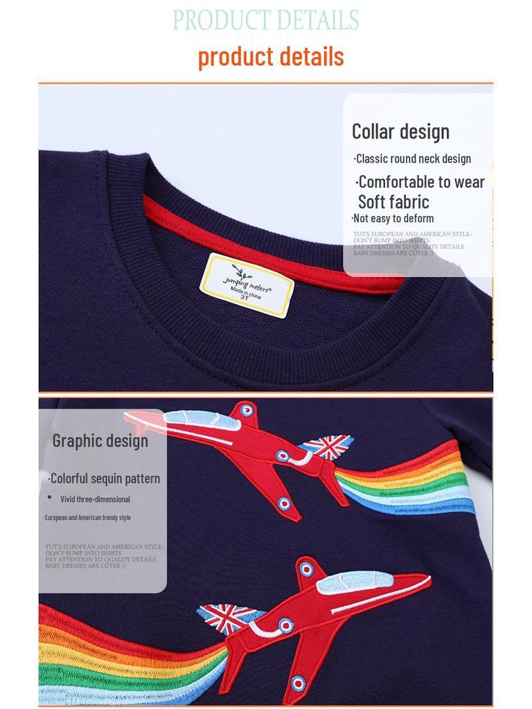 Autumn Style Kids' Trendy European & American Round Neck Sweatshirt