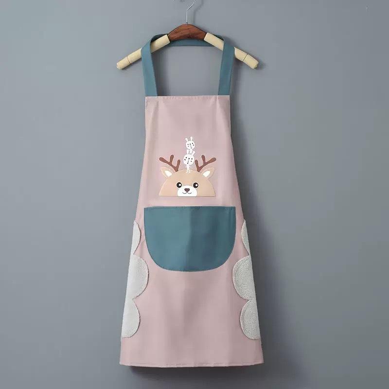 Waterproof and Oil-Resistant Kitchen Apron - Fashionable Unisex Design for Cooking and Housework