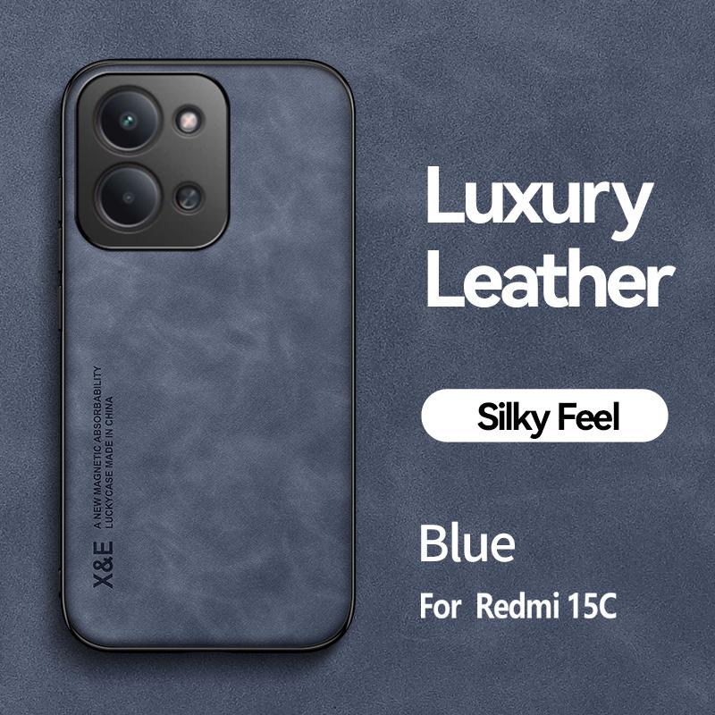 

For Xiaomi Redmi 15C 4G Case PU Leather Car Magnetic Holder Cover For Xiaomi Redmi 15C 15 C Redmi15C Soft Silicone Protect Coque Redmi 15C 4G （173mm）