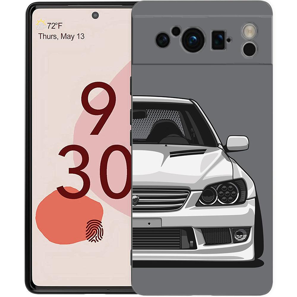 

Japan JDM Sports Cars Comic Phone Case For Google Pixel 9 8 7 6 Pro XL 8A 7A 6A TPU Shell Soft Shockproof Black Cover Pixel 8 Pro