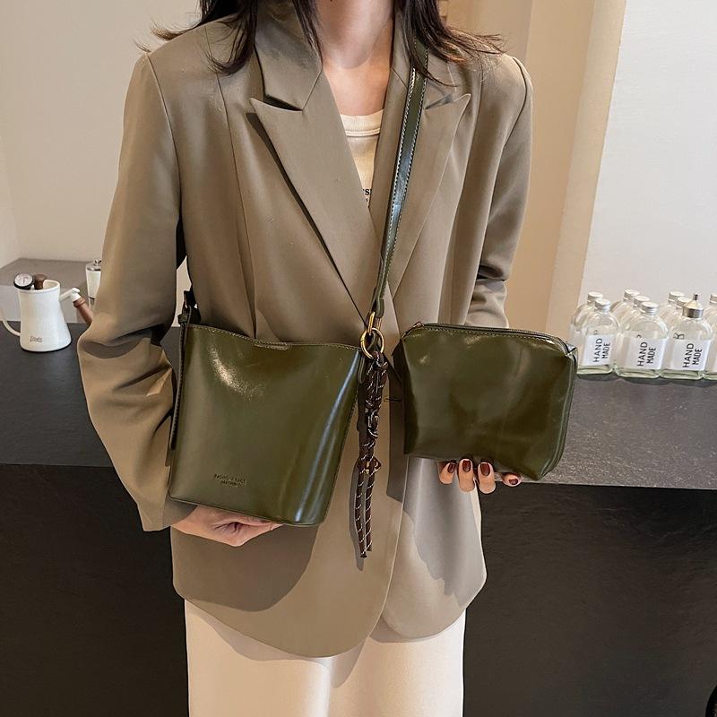 French Trend Mother And Child Bag Women'S Retro Fashion Bucket Bag High-End Shoulder Women'S Bag