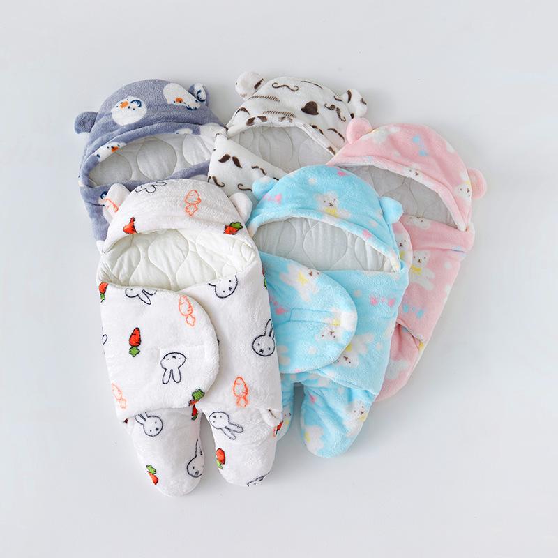 Anti-Startle Cotton Swaddle Blanket for Newborns - All-Season Baby Sleeping Bag