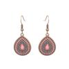Vintage Ethnic Enamel Drop Oil Round Water Drop Earrings for Women Boho Multilcolor Beads Dangle Earring Female Pendiente Mujer