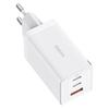 Fast GaN 2x USBC USB Charger 65W USBC Cable White