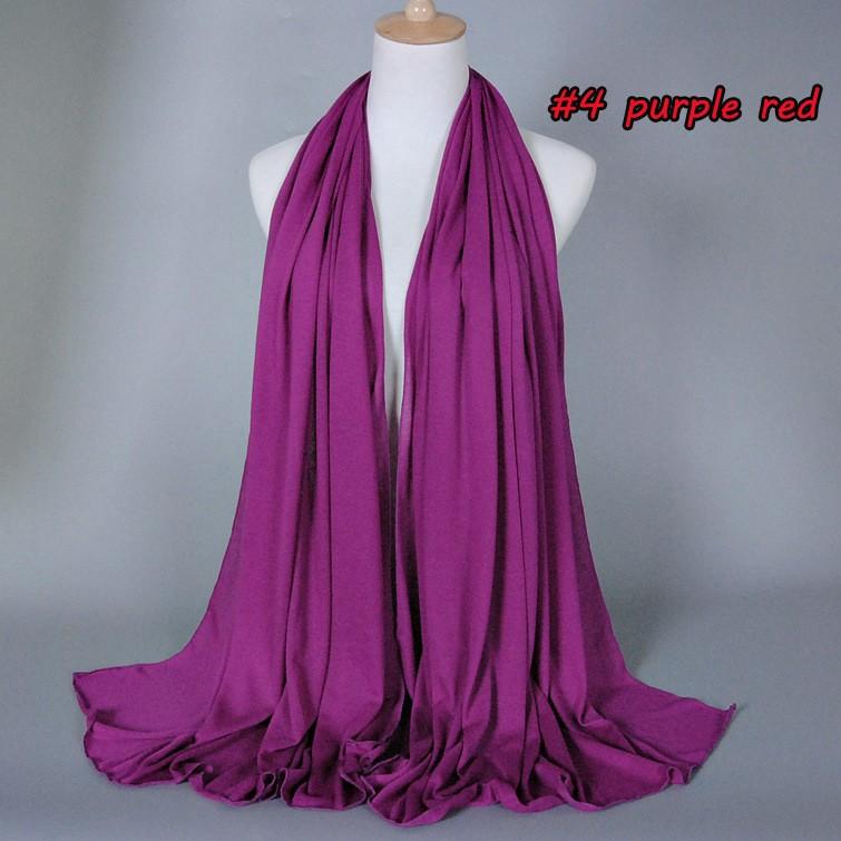35 Colors Plain Cotton Jersey Instant Hijab Women Wrap Long Elastic Shawl Scarf Maxi Neck Snood Foulards Muslim Sjaal 180*80Cm