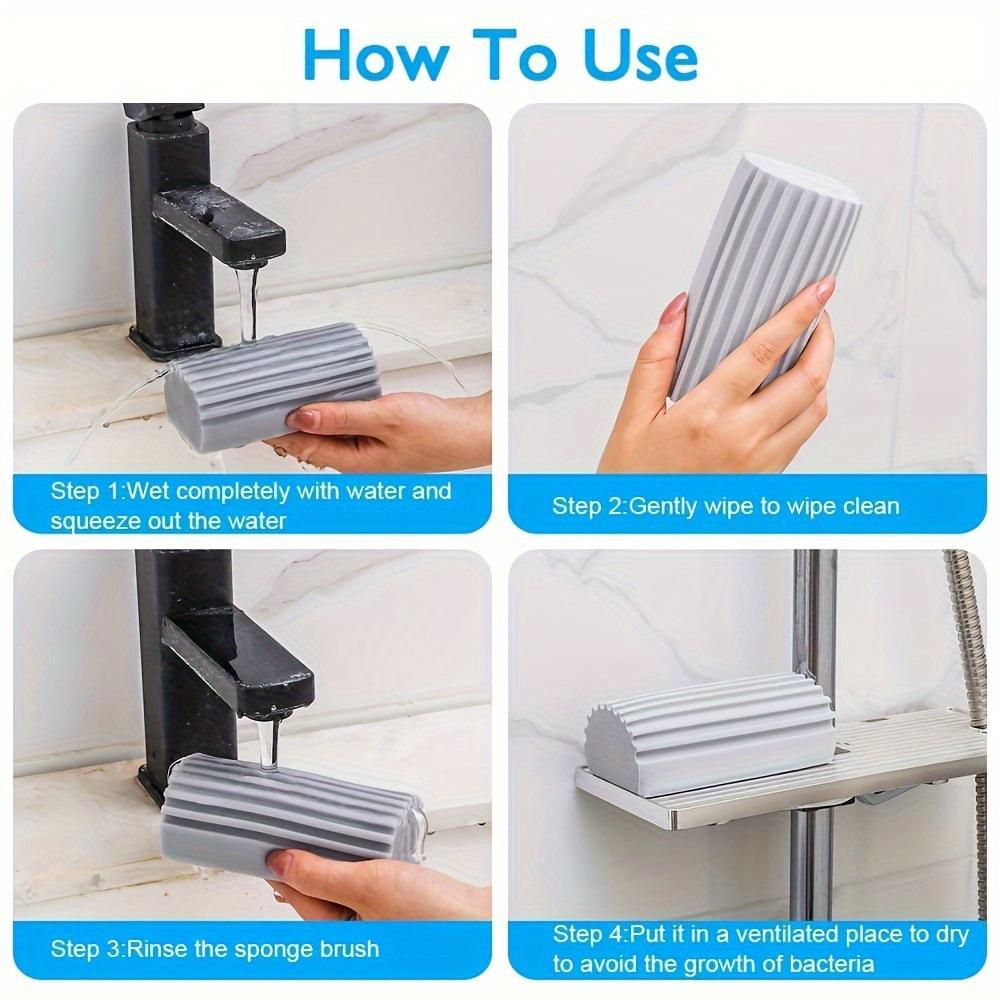 1/4PCs PVA Soft Motorcycle Cleaning Sponges Strong Absorbent Sponge Household Cleaning Sponge Car Washing Auto Care CleanTool