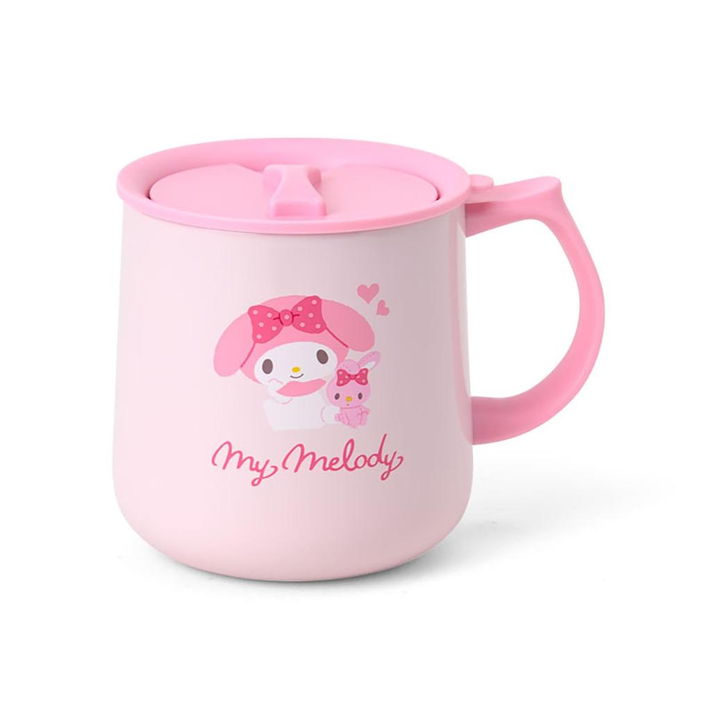 Sanrio My Melody Stainless Steel Mug with Stainless Steel Copper with Acrylic Resin Lid and Gasket and Silicone Insulates Hot and Cold Product 296953