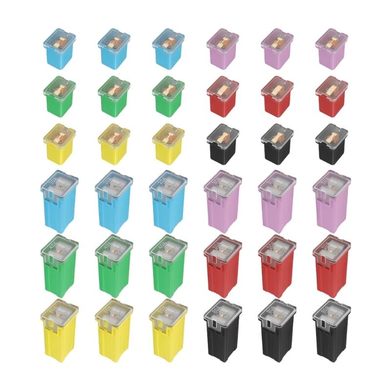 

36Pcs Jcase Fuses 20A-80A Automotive Tall Profile Jcase Box Shaped Fuses Assortment Kit Universal for Various Trucks Car 1