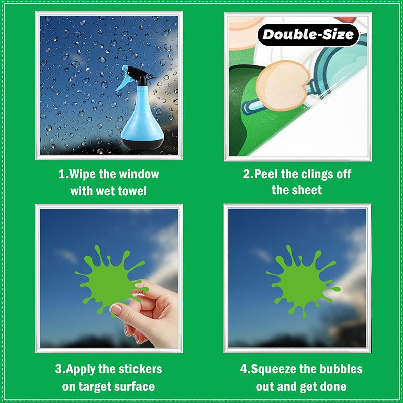 9 Blätter/Set, Bleistift Fensteraufkleber, Klebefolie, Doppelseitige Fensteraufkleber, Buntstift Fensteraufkleber, Willkommen zurück zur Schule