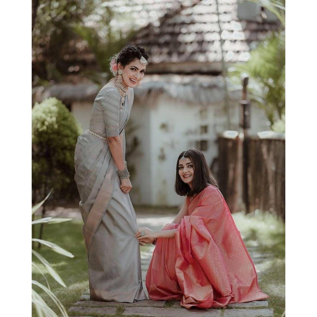 Stylish Wedding Sarre for Women ,Blouse (Need To Be Stitched As Per Size And Fit)