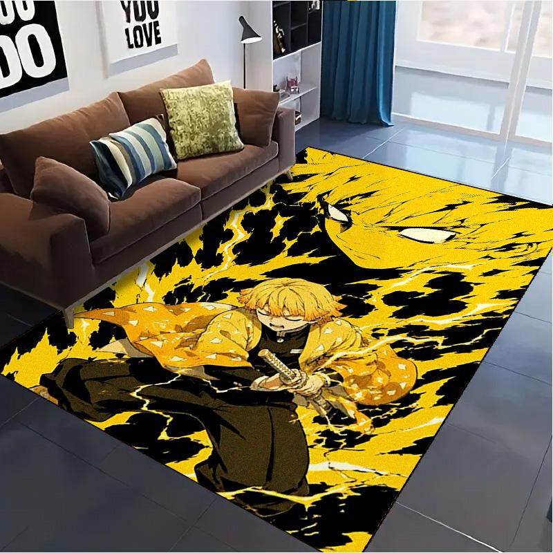 Demon Slayer Character Carpet Rug for Living Room Bedroom Home Sofa Decoration,Kids play Non-slip Floor Mat