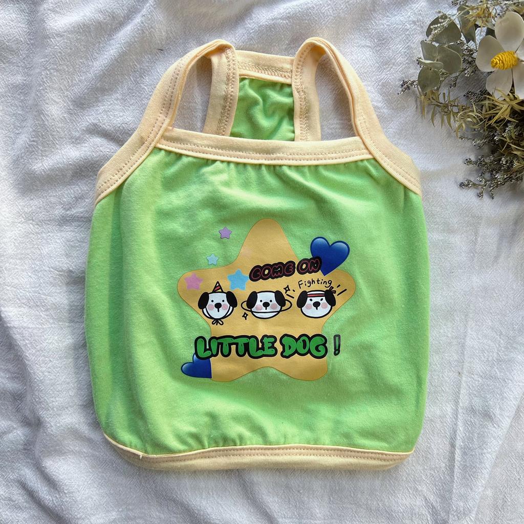 American Retro Pet Pure Cotton Sling Vest Spring and Summer, Suitable for Teddy Bears, Cats, Etc