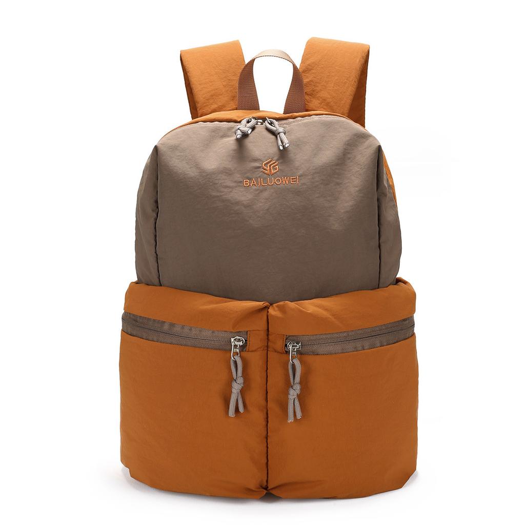 Schoolbag Travel Outdoor Color Matching Backpack Female High School College Student Commuter Burden Reduction School Bag Male Sports Hiking